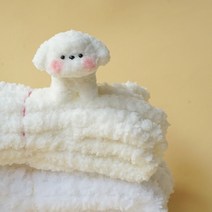 15mm 복실/ 20mm 밍크 뽀글이 털 모루 인형 키링 만들기 철사 공예 DIY(선글라스+눈+코+진주구슬+군번줄 포함), 라이트퍼플