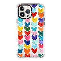 케이스티파이 CASETiFY 울트라 임팩트 케이스 아이폰 13 프로 맥스, Clear Polka Daub Hearts