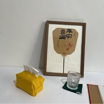 티슈케이스 패브릭 북유럽 레트로 소품 린넨 인테리어, 천 잔디 녹색
