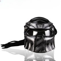 프레데터 바이크 오토바이 헬멧 풀 페이스 유연한 스트립 조명 눈길을 끄는 컬러 렌즈, [03] XL, [06] Scar