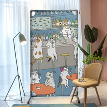 경량 이동식 칸막이 파티션 가벽 공간 분할 가림막 가리개 인테리어 사무실 거실 업소용, 로즈 레드 80 x 180