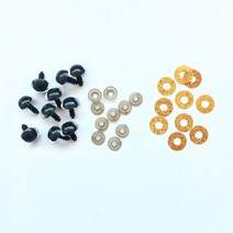 인형 장난감용 3D 반짝이 봉제 플라스틱 안전 눈 아미구루미 인형 만들기 믹스 동물 14mm 20mm 20 개, 05 Gold-20pcs_02 16mm