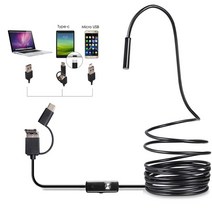 배관내시경 카메라 누수 탐지기 관로 3in1 5.5mm 6Led 타입 C 방수 내시경 검사 1m 2m 3.5m 5m USB 케이블 안드로이드, [04] 3.5m