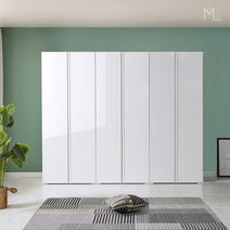 제이슨 LPM 하이그로시 9자 긴문 장롱세트 2400 장롱 옷장 이불장, 화이트