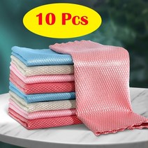 전자 베이킹 음식 계량저울 510 pcs 안티 그리스 물고기 스케일 닦아 효율적인 주방 마이크로 화이버 스케일 세척 넝마 깨끗한 수건 천 홈 도구 접시 청소, 30x40cm 10개