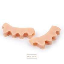Pexmen 2/4Pcs 젤 발가락 분리기 복원 원래 모양 교정기 스페이서 Bunions 겹치는 및 물집, [02] Beige-2Pcs