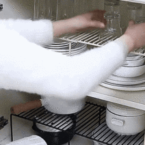 길이 조절 접시정리대, 블랙