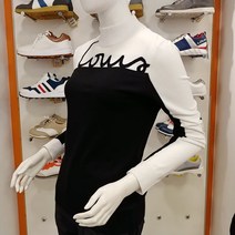 루이까스텔 22년 FW신상 여성 가을겨울 가슴 레터링 인타샤 반폴라 니트 티셔츠