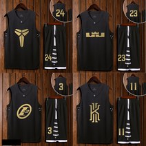 NBA 스타일 농구 유니폼 나시 져지 반바지 2종 세트 카이리어빙 데릭로즈 스테판커리