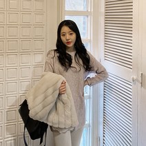 마리 여리핏 입술넥 긴팔 니트