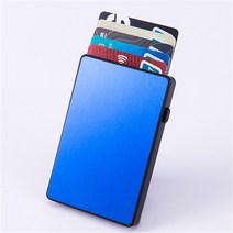 여자 중지갑 도난 방지 알루미늄 단일 상자 스마트 지갑 슬림 RFID 패션 클러치 팝업 푸시 버튼 카드 홀더 이름 케이스 은행 가방 반지갑