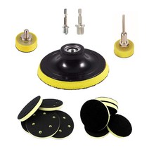 샌딩 패드 1인치 3인치 4인치 5인치 교체용 그라인더패드 백업패드 원형 샌딩기 절삭 연마 광택패드 찍찍이 샌더패드 사포 연결나사 어댑터 육각 비트, 샌딩패드 5인치(16mm)