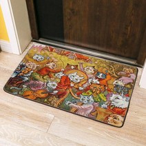펫드라이룸 반려동물 반려견 드라이기 동물 고양이 그림 바닥 매트 미적 예술 디자인 침실 침대 앞의 건조 발 카펫 러그 직사각형 애완, [01] 100x160cm, [13] 13