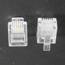 TT-CON64 RJ-11 커넥터 6P4C 투명100개 플러그 전화, 본상품선택