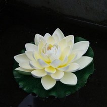 전원 주택 정원 만들기 화단 꾸미기 조경 18 cm 2 층 꽃 꽃잎으로 수련 시뮬레이션, 유백색