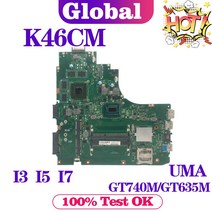 컴퓨터 부품 노트북 K46CM ASUS K46C E46C S46C A46C P46C K46CB K46CA 메인보드 I3-3TH I5-3TH I7-3TH UMA/GT740M/GT63, I53th GT740M GT635M