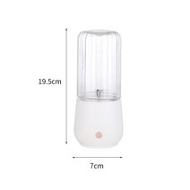 믹서텀블러 텀블러 미니 쉐이크 믹서기 휴대용 과즙 컵 500ML 전기 액체 믹서기 주스 메이커 18000 RPM 강, 01 WHITE