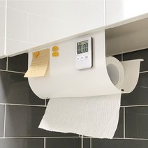 소소하게 양면테이프NO 고정홀더 EU감성 키친타올걸이 자석홀더, 원형 아이보리