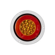 라운드 LED 미등 트럭 조명 24 v화물 테일 램프 트레일러 브레이크 반전 라이트 트랙터 방향 지시등 레드, 01 Red Amber