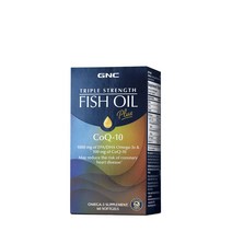 GNC 트리플 스트렝스 피쉬 오일 플러스 CoQ10 소프트젤, 60개입, 1개