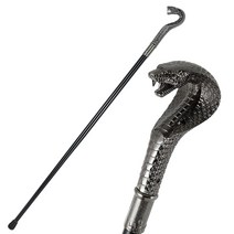 뱀 머리 금속 노인 지팡이 어르신 노인용 목발 나무 고급, 실버 이집트 뱀 머리 (2-25)