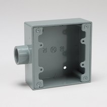 주물 스위치 2개용 사각 박스 22mm 1방출 경완