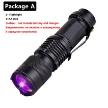 uv led 손전등 mini led 토치 395nm blacklight 파장 바이올렛 빛 확대축소 가능한 애완 동물 소변 전갈 여성 위생 감지기, 미니 UV 손전등, 협력사, 01 mini uv flashlight
