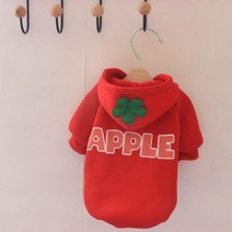 개후드 동물후드 과일 개 후드 스웨터 중형 양털 애완 동물 강아지 옷 요크셔테리어, [05] XXL, [01] Red