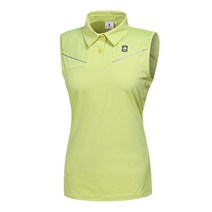 *사은품증정* [와이드앵글] 여성용 부분 메쉬 믹스 카라 슬리브리스 WWM19226G1