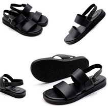 신알지[남성용 여름샌들]남자 2 5cm 국산!! 가벼운 발편한 2선스트랩 기본무광 시원한 정장캐주얼샌달 발조절버클 성인 학생 국내제작!!