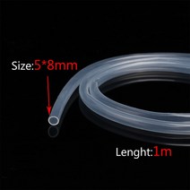 산업 공업 용 열풍기 건조기 무선 히팅건 1M / 5M 10M 식품 등급 투명 실리콘 고무 호스 4 5 6 7 8 9 10, 5x8mm_1미터