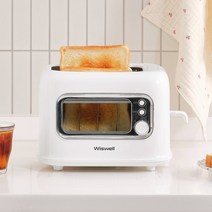 위즈웰 TA8200 토스트기 보이는 팝업 식빵 토스터기 예쁜 화이트, TA8200 보이는토스터기, TA8200 보이는토스터기