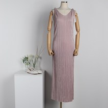 퍼니걸스 6334 데일리 꼬임 플리츠 주름 트임 롱 원피스 여성의류