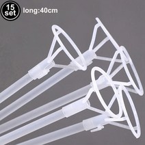 볼풀 놀이장 LED 보보 풍선 스틱용 투명 홀더 컵 버블 스틱 액세서리 15 세트 16 인치, [01] 15set, [01]  show
