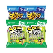 오리온 왕꿈틀이 사워꿈틀이 255g6p x 4 / 과일맛 젤리, 왕꿈틀이 255g(6p) x 4