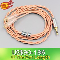 해외구매 이어폰케이블 Type6 756 코어 차폐 7n Litz OCC 이어폰 케이블 FOSTEX TH900 MKII MK2 TH-909 TR-X00 TH-600 헤드폰 LN007, 29.4.4mm Male balanced - 2.5m