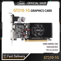 JINGSHAGT210 1GB 64Bit GDDR3 그래픽 카드 PCIE Pcie 2.0 X16 VGA DVI 비디오 NVIDIA Geforce 1gb PC GPU GT 210 6