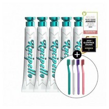 [단독기획] 루치펠로 브레스케어 미스틱포레스트 (100g*5+칫솔 4종 증정), 민티오션솔트 치약 5입