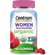 CENTRUM 센트럼 여성용 유기농 종합 비타민 구미 면역 지원 신진대사 모발 피부 및 손톱을 위한 필수 영양소 포함 멀티비타민 90정