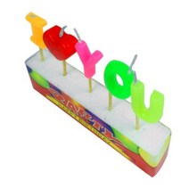 이니셜초 생일 케이크 레터링 촛불 아이러브유 1세트