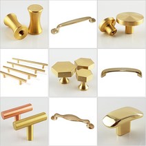 골드 황동 가구 붙박이장 주방 싱크대 손잡이, H01-육각골드-소