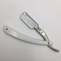 중학생면도기 면도기 소독 얼굴솜털제거 1P 스테인레스 스틸 접이식 면도 칼 손잡이 수염 스트레이트 헤어, 한개옵션1, 02 silver74