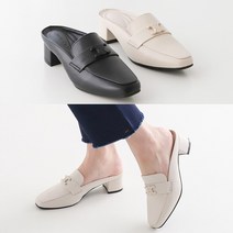 벨루치슈즈 여성 블로퍼 4cm 미들힐 블로퍼 굽 뮬슬리퍼