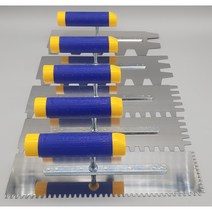 오케이타일공구 압착고데 본드고대 흙손 압착고대 갈갈이, 길이 300mm 홈깊이 12mm, 1개