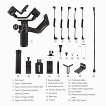 짐벌 셀카봉Feiyutech SCORP 미니 3 축 올인원 짐벌 스태빌라이저 미러리스 카메라용 짧은 렌즈 컴팩트, 01 SCORP Mini