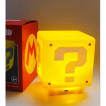 슈퍼마리오 LED 조명 물음표 버섯 원피스 캐릭터 책상 침대 테이블 램프 무드등 친구 선물, A