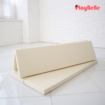 플레이베베 층간소음방지매트 놀이방 폴더매트 그랜드 2단 (100x50), 레체그레이