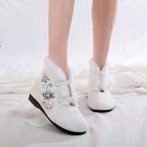 여성 꽃신 자수 한복신발 여자 결혼식 생활한복 전통 웨지힐 구두 폐백 신발