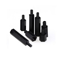 50PCS Nylon Spacer M2 M25 M3 M4 Black Hex Standoff Column Flat Head Nylo [S00053173], 39-M3 8mm-53173
