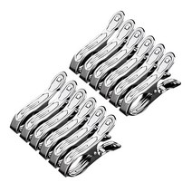 비치 타월 클립 12팩 의자 담요 홀더 핀 방풍 빨래집게 스테인리스 스틸 의류 퀼트 걸이 클램프528092